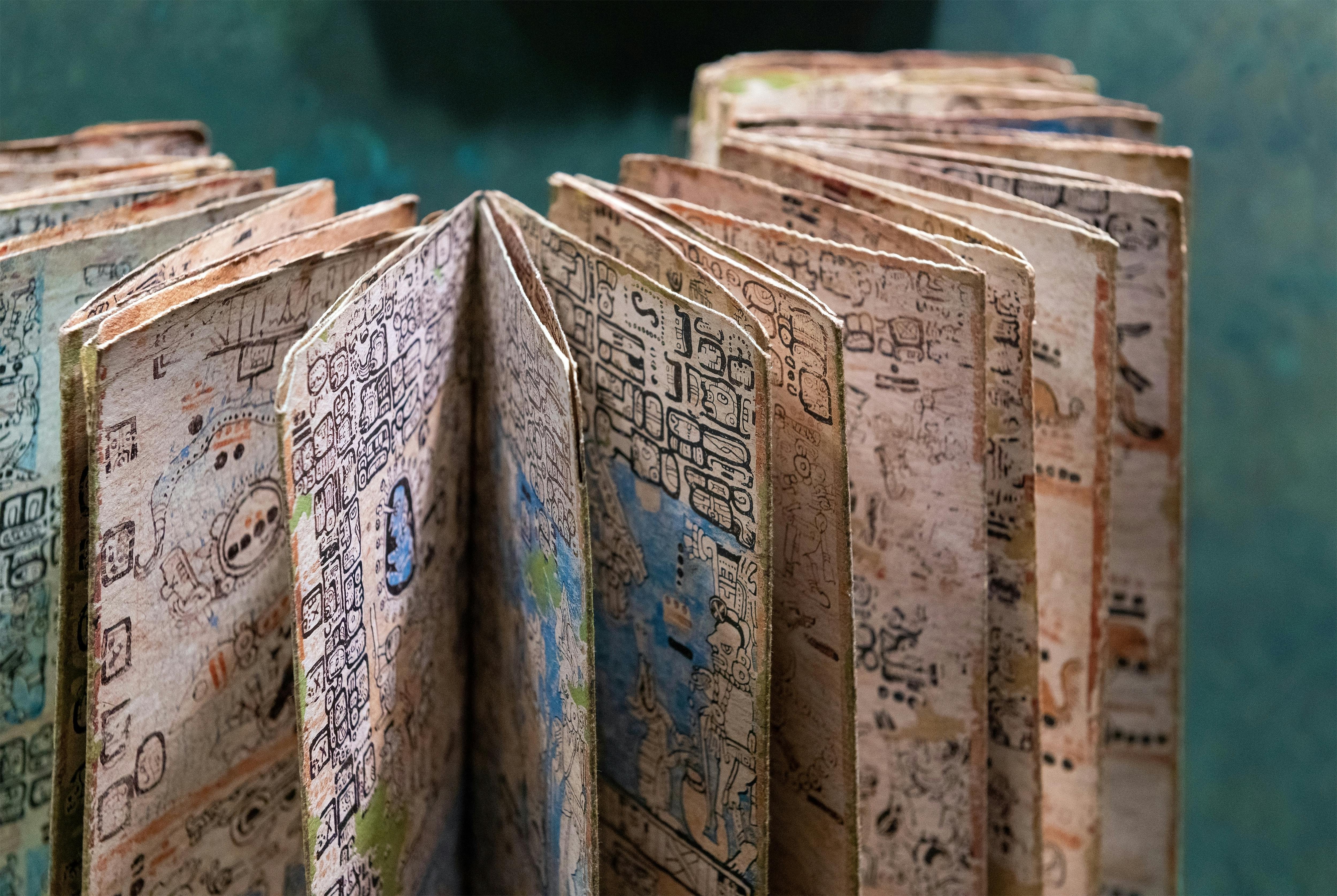 Ancient Aztec codex showing Mictecacihuatl, goddess of the underworld